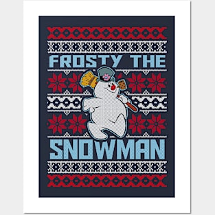 FROSTY UGLY CHRISTMAS SWEATER Posters and Art